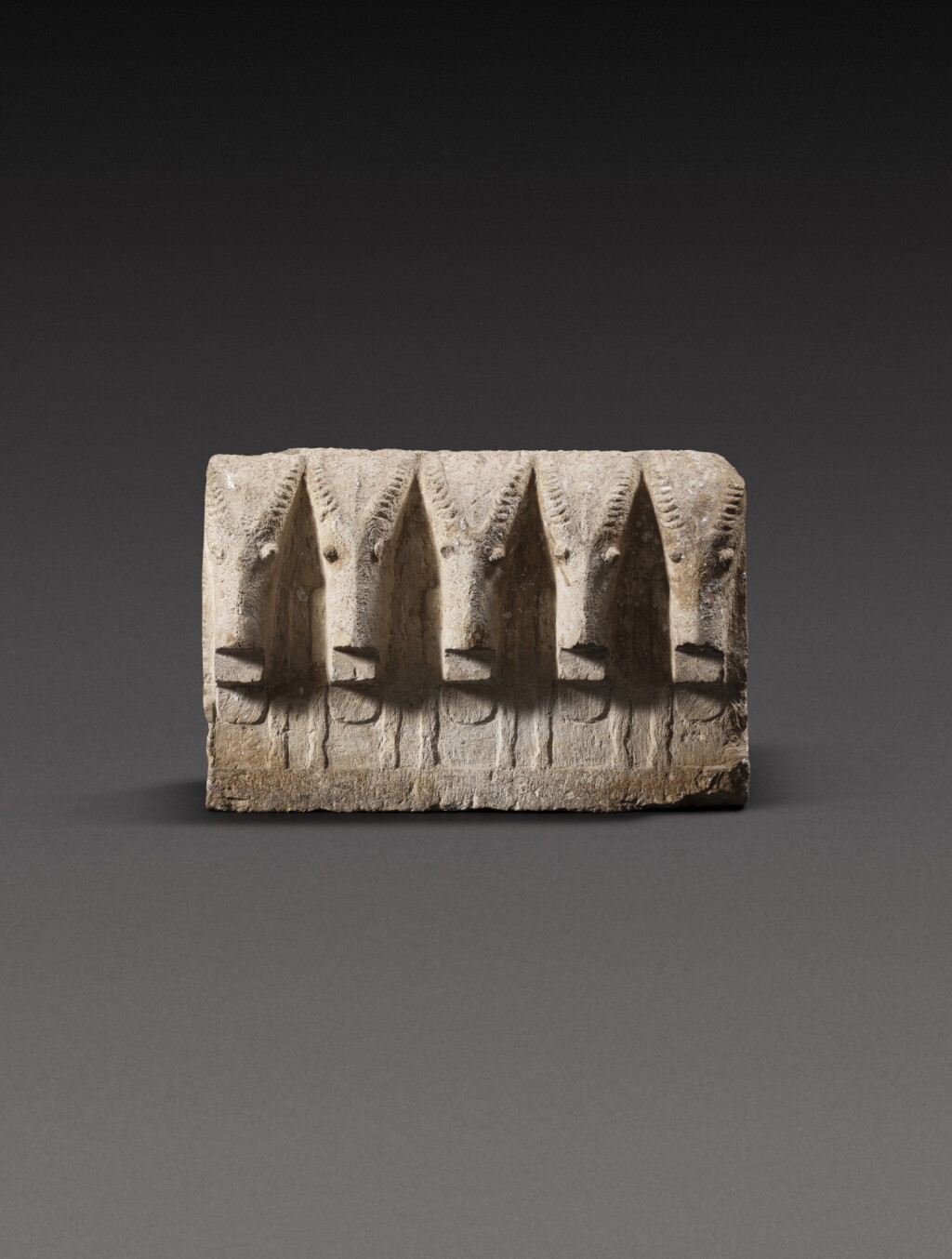View full screen - View 1 of Lot 2. A South Arabian Limestone Ibex Frieze, 3rd Century B.C./1st Century A.D..