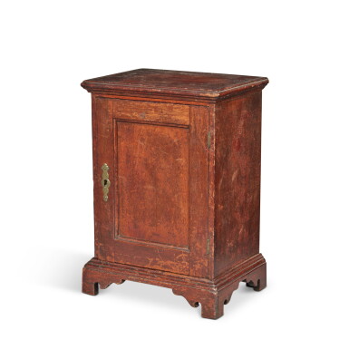 View full screen - View 1 of Lot 201. Fine Chippendale Walnut Spice Cabinet, Pennsylvania, Circa 1780.