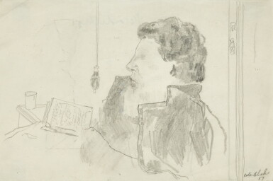 View full screen - View 1 of Lot 58. Girl Reading.