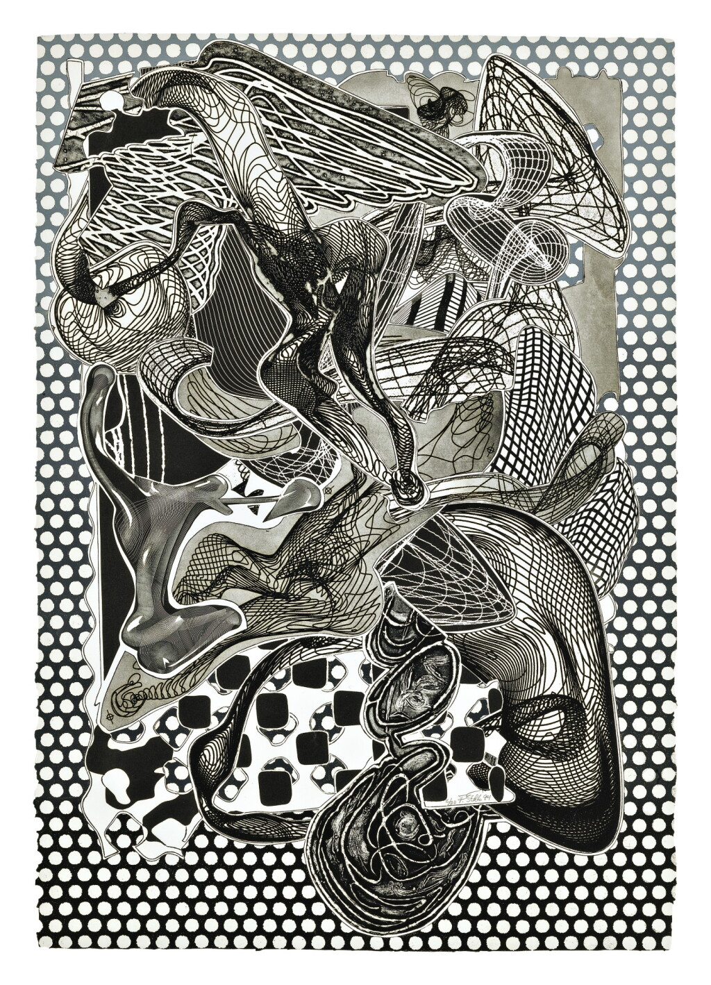 View full screen - View 1 of Lot 66. FRANK STELLA | RIALLARO (BLACK AND WHITE) (AXSOM 232A).