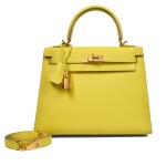 Lime Epsom Kelly 25 Sellier Rose Gold Hardware, 2020
