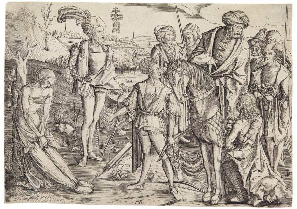 View full screen - View 1 of Lot 39. The King's Three Sons Shooting at their Father's Corpse; and The Woman with an Owl (Bartsch 4, 21).