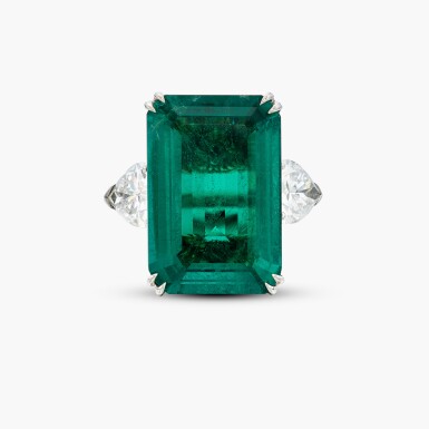 View full screen - View 1 of Lot 119. Emerald and Diamond Ring-Pendant Combination .