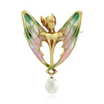LUCIEN GAUTRAIT | ENAMEL BROOCH