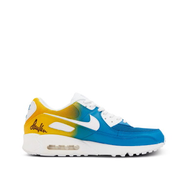 View full screen - View 1 of Lot 11. Steve Kerr Golden State Warriors 2025-2026 Game Worn and Signed Custom Air Max 90s | To The Max Foundation | Matched to 2 Games.