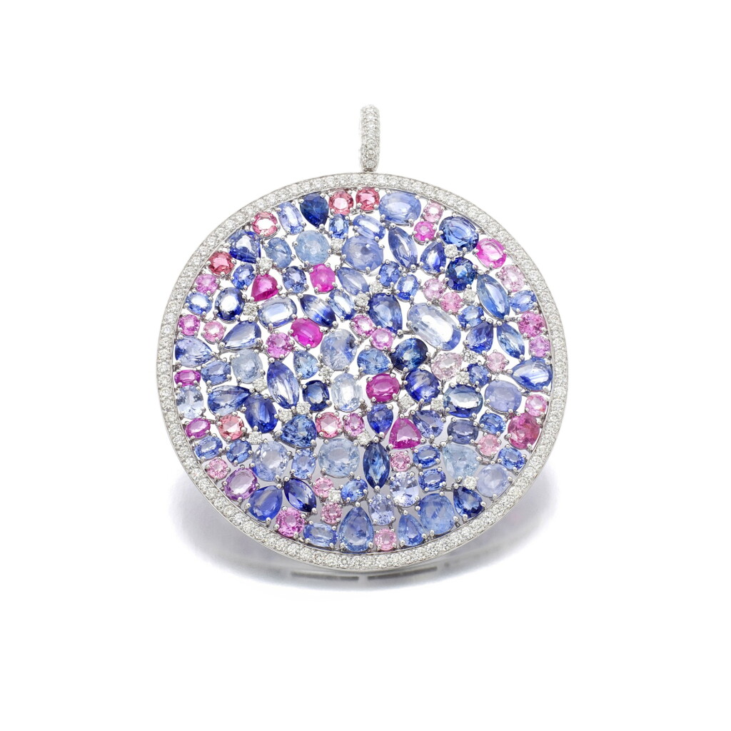 View full screen - View 1 of Lot 43. MICHELE DELLA VALLE | GEM SET AND DIAMOND PENDANT.