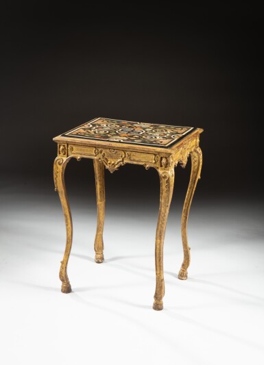 View full screen - View 1 of Lot 330. A Régence giltwood table, circa 1720 | Table de milieu en bois doré d’époque Régence, vers 1720.