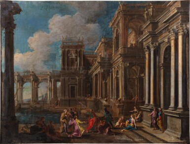 View full screen - View 1 of Lot 36. Saint Paul at Lystra | L’arrivée de saint Paul à Lystre.