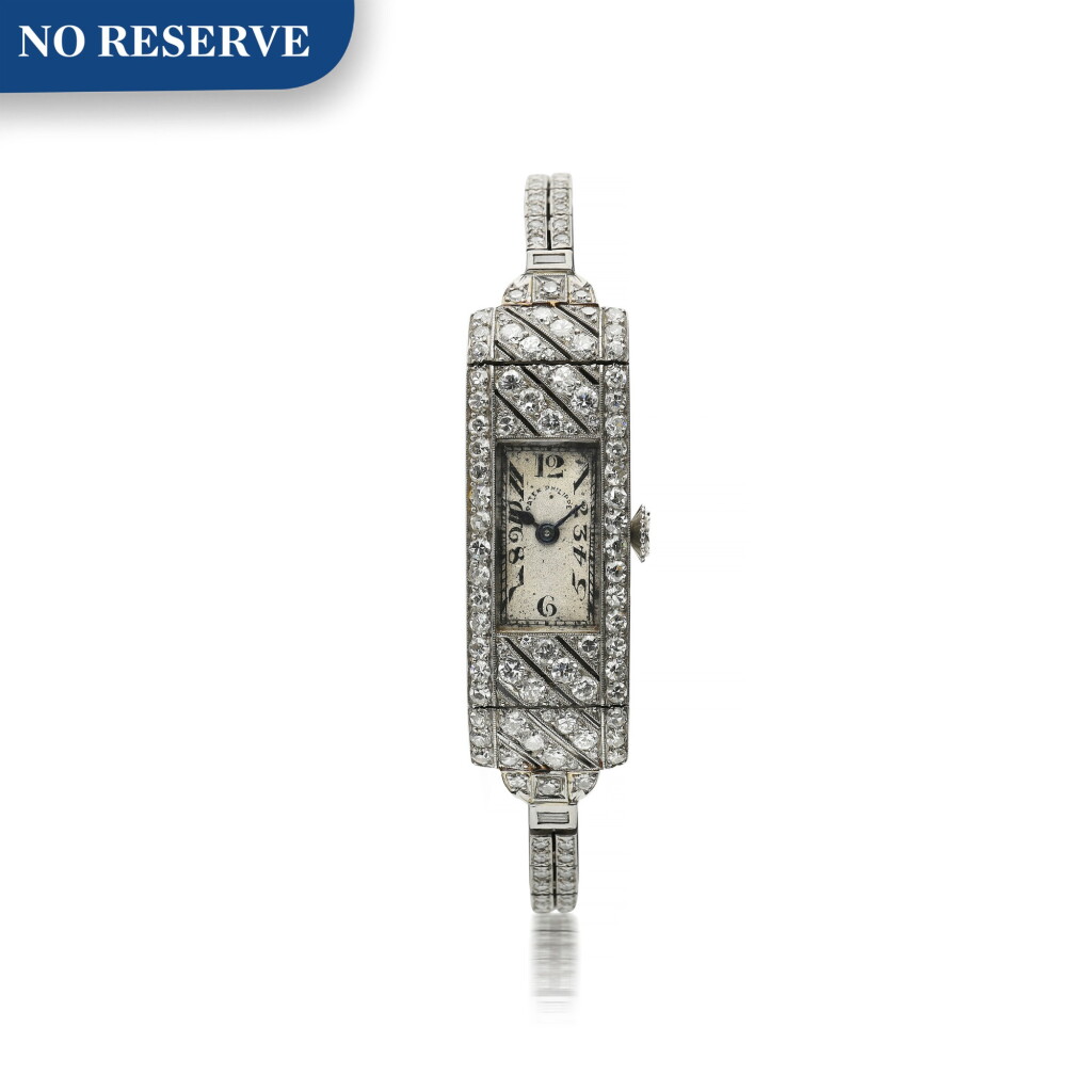 全萤幕检视 - 查看23PATEK PHILIPPE | A PLATINUM AND DIAMOND SET ART DECO BRACELET WATCH, MOVEMENT MADE IN 1924的1