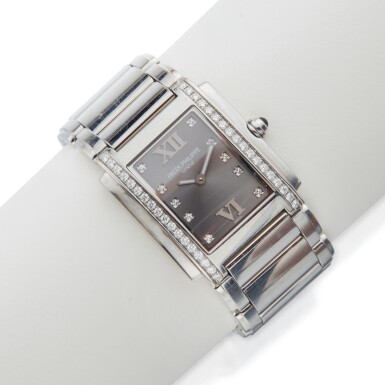 View full screen - View 1 of Lot 254. Stainless Steel and Diamond 'Twenty-4' Wristwatch.