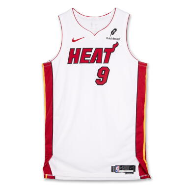 View full screen - View 1 of Lot 116. Pelle Larsson Miami Heat 2024-2025 Game Worn Association Edition Jersey | Matched to 3 Games.