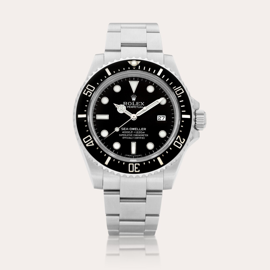 View full screen - View 1 of Lot 2104. Sea-Dweller, Reference 116600 A stainless steel wristwatch with date and bracelet, Circa 2014 | 勞力士 | SEA-DWELLER 型號116600 | 精鋼鏈帶腕錶,備日期顯示,約2014年製.