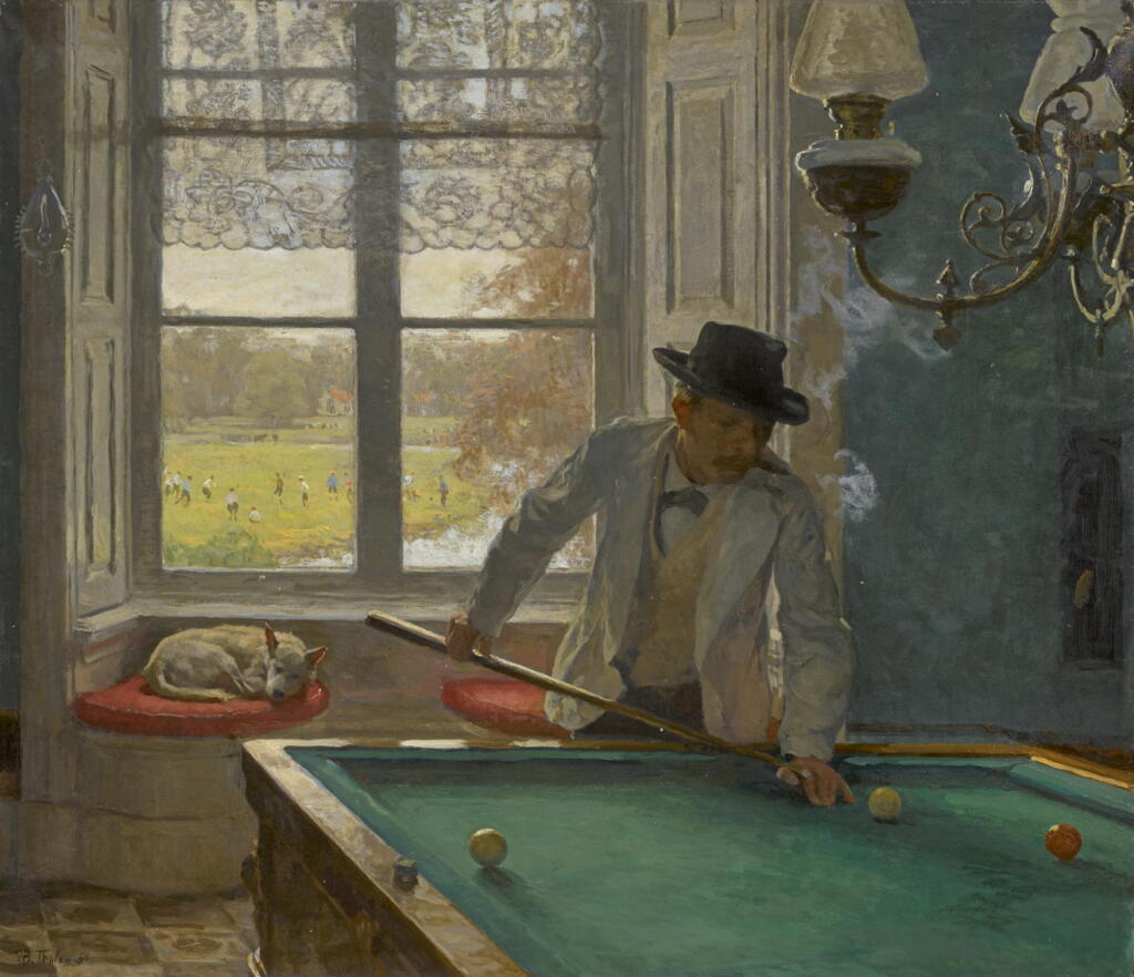 View full screen - View 1 of Lot 4. WILLEM BASTIAAN THOLEN | The Billiards Player.