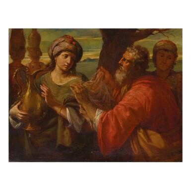 View full screen - View 1 of Lot 71. LORENZO PASINELLI | REBECCA AND ELIEZER AT THE WELL .