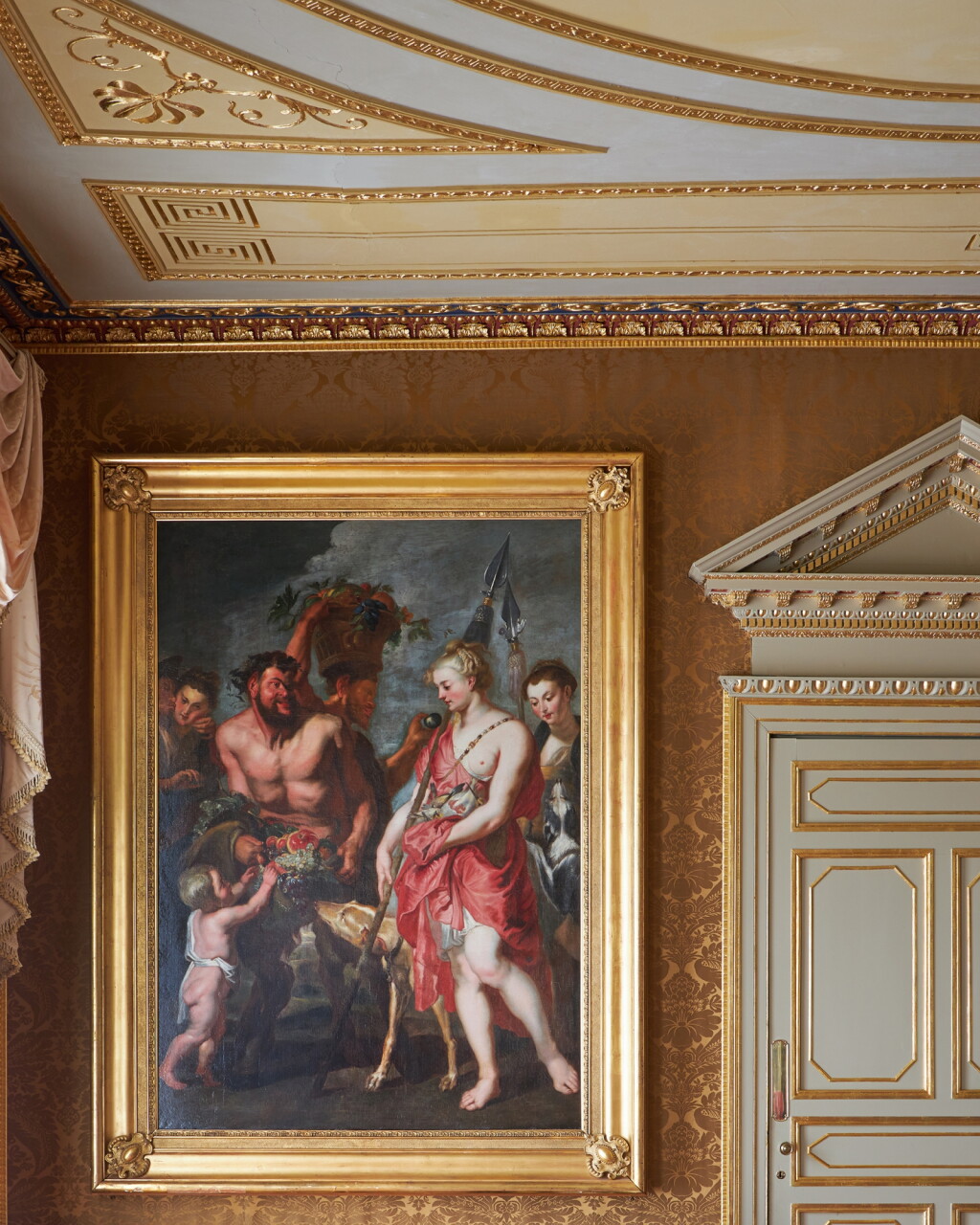 View full screen - View 1 of Lot 11. Venus at the Forge of Vulcan; Diana and her nymphs returning from the chase accosted by satyrs.