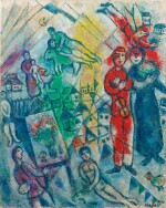 Le peintre et sa vision des couples en rouge, bleu et vert