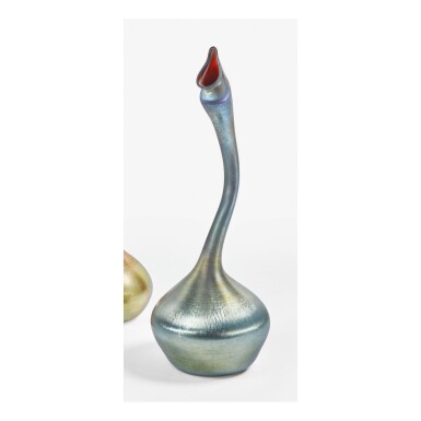 View full screen - View 1 of Lot 21. TIFFANY STUDIOS | "GOOSENECK" VASE.