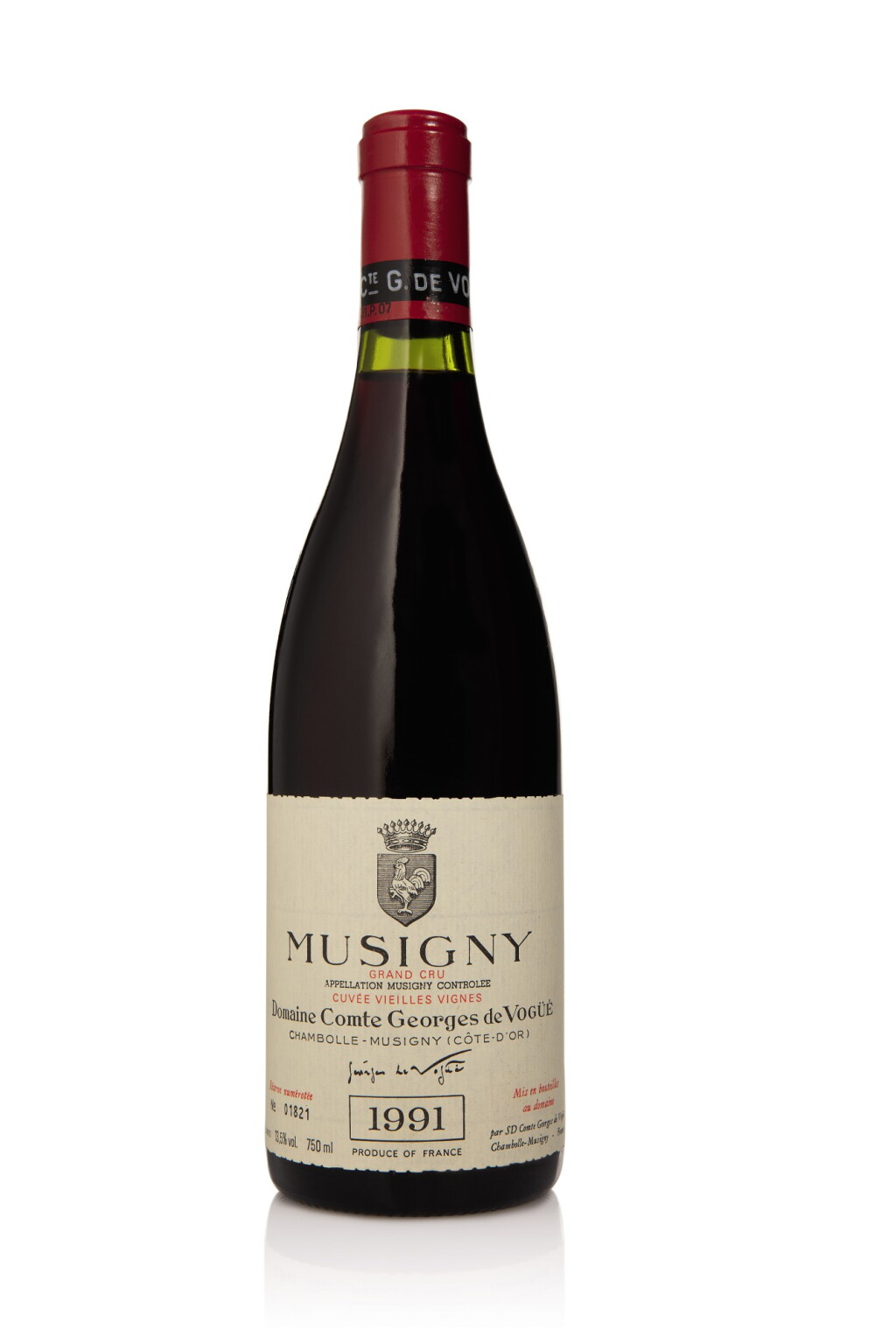 View full screen - View 1 of Lot 106. Musigny, Cuvée Vieilles Vignes 1991 Comte Georges de Vogüé (12 BT).
