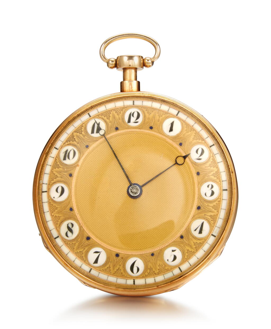 View full screen - View 1 of Lot 1069. LES DUCHENES & FILS | PINK GOLD OPEN FACED MUSICAL AND QUARTER REPEATING WATCH 19TH CENTURY.