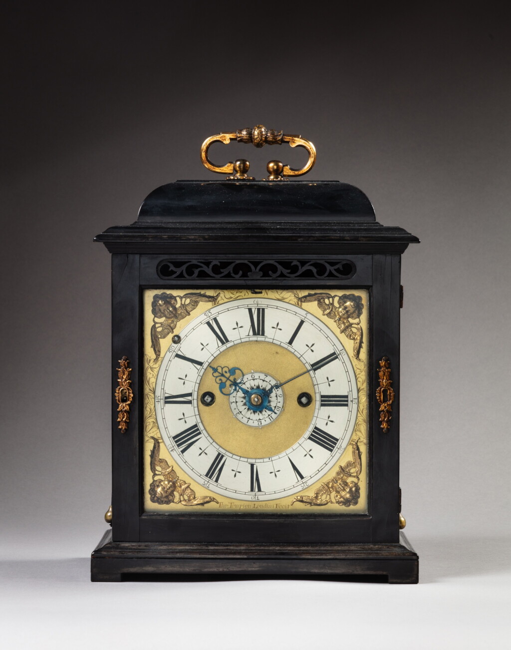 View full screen - View 1 of Lot 51. Thomas Tompion, No. 137. A William and Mary ebony veneered quarter repeating table clock, with alarm, London, circa 1690.
