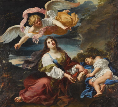 View full screen - View 1 of Lot 171. The angel appearing to Hagar and Ishmael in the desert.