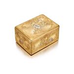 A Three-Colored Gold Snuff Box, in Mid-Eighteenth Century Paris Taste