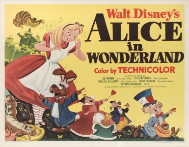 View full screen - View 1 of Lot 112. Alice in Wonderland (1951), style B poster, US.
