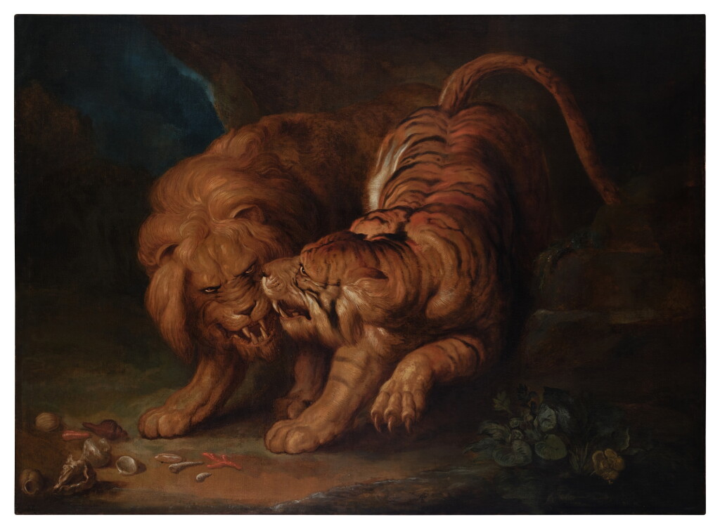 View full screen - View 1 of Lot 439. A lion and tiger.
