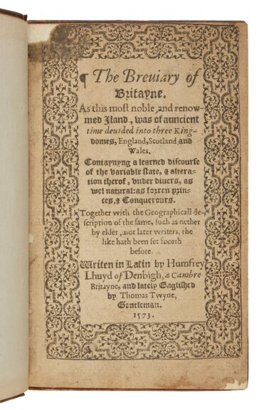 View full screen - View 1 of Lot 1115. Llwyd, Humphrey | The first edition in English, coining the term "British Empire".