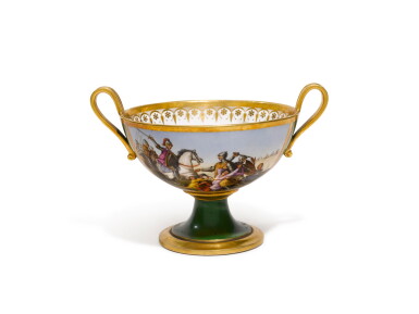 View full screen - View 1 of Lot 254. A SÈVRES TWO-HANDLED CUP, 1812.