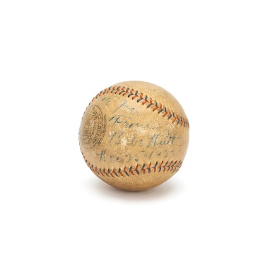 View full screen - View 1 of Lot 29. Babe Ruth 1932 Signed Baseball.