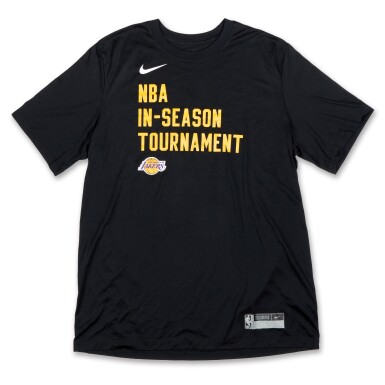 View full screen - View 1 of Lot 67. Cam Reddish Los Angeles Lakers 2023-24 In-Season Tournament Quarterfinals City Edition Warmup Top.