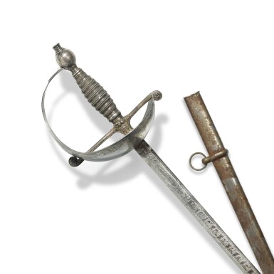 View full screen - View 1 of Lot 154. A Spanish officer’s sword, dated 1847.