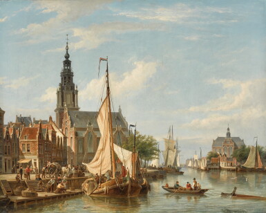 View full screen - View 1 of Lot 70. View of Amsterdam with the Zuiderkerk.