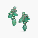 Pair of Emerald Brooches
