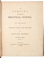 William Godwin | An Inquiry Concerning Political Justice, 1793, 2 vols, contemporary tree calf