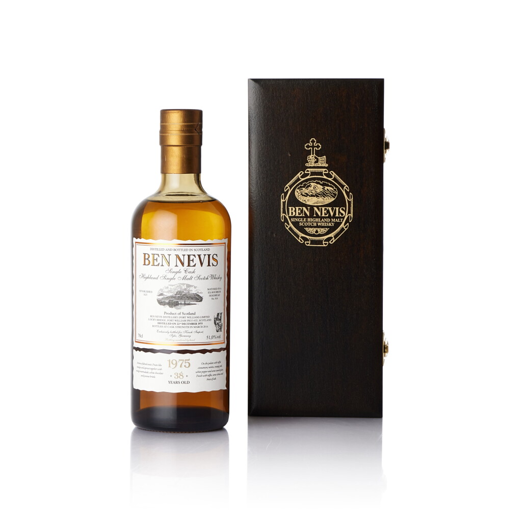 View full screen - View 1 of Lot 6601. Ben Nevis Single Cask 38 Year Old Cask #914 51.0 abv 1975 (1 BT70).