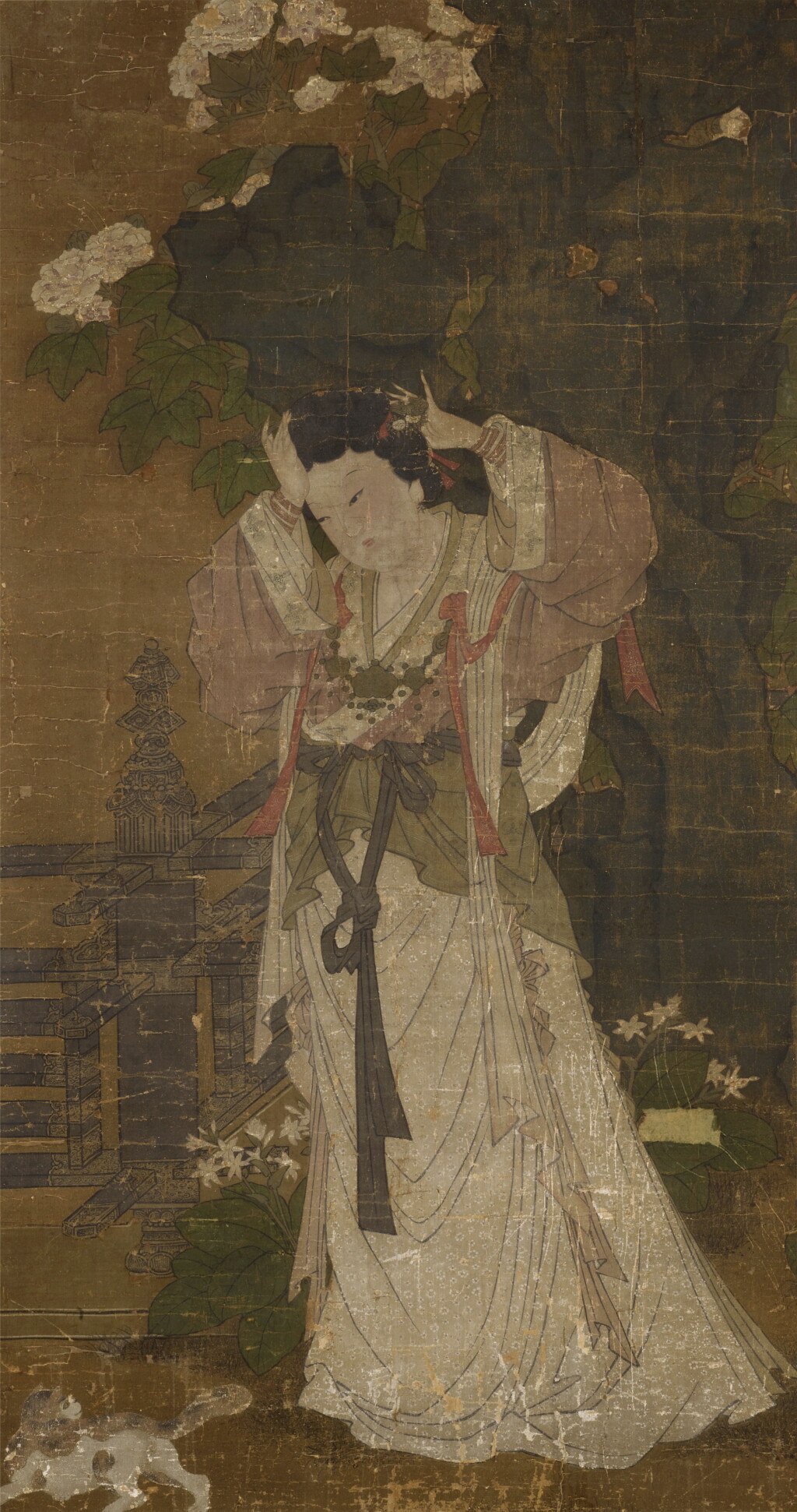 View full screen - View 1 of Lot 2607. Anonymous (Ming Dynasty) 佚名 (明) | Lady in the Garden 仕女.