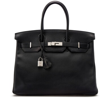 View full screen - View 1 of Lot 638. Black Swift Birkin 35 Palladium Hardware, 2012.
