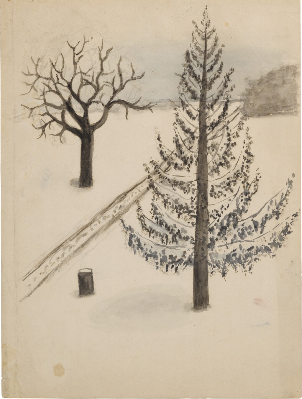 View full screen - View 1 of Lot 311. Trees in Snow.