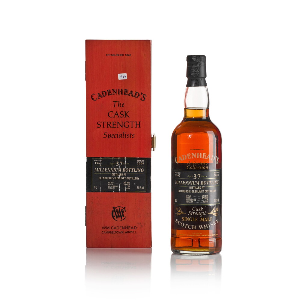 View full screen - View 1 of Lot 314. Glenburgie Glenlivet Cadenhead's Authentic Collection Millennium Bottling 37 Year Old 51.1 abv 1962 (1 BT70).