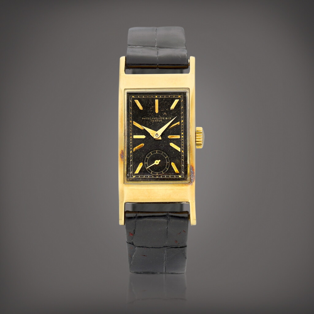 View full screen - View 1 of Lot 8716. Tegolino, Reference 425 | A yellow gold wristwatch, Made in 1940 | 百達翡麗 | Tegolino 型號425 | 黃金腕錶,1940年製.