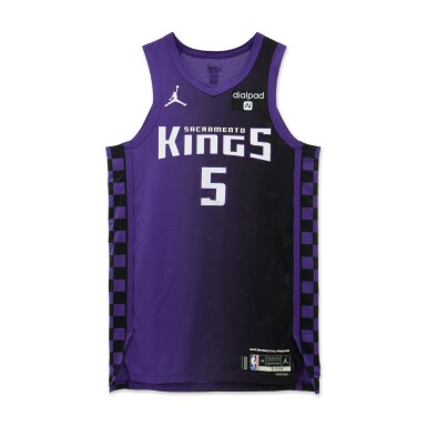 View full screen - View 1 of Lot 249. De'Aaron Fox Sacramento Kings 2023-2024 Game Worn Statement Edition Jersey | Double-Double.
