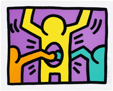 View full screen - View 1 of Lot 136. KEITH HARING | UNTITLED (L. P. 83).
