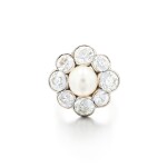 Bague perle fine et diamants | Natural pearl and diamond ring