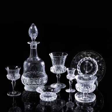 View full screen - View 1 of Lot 26. AN EXTENSIVE STOURBRIDGE ENGRAVED GLASS PART TABLE SERVICE, CIRCA 1910, THOMAS WEBB & SONS.