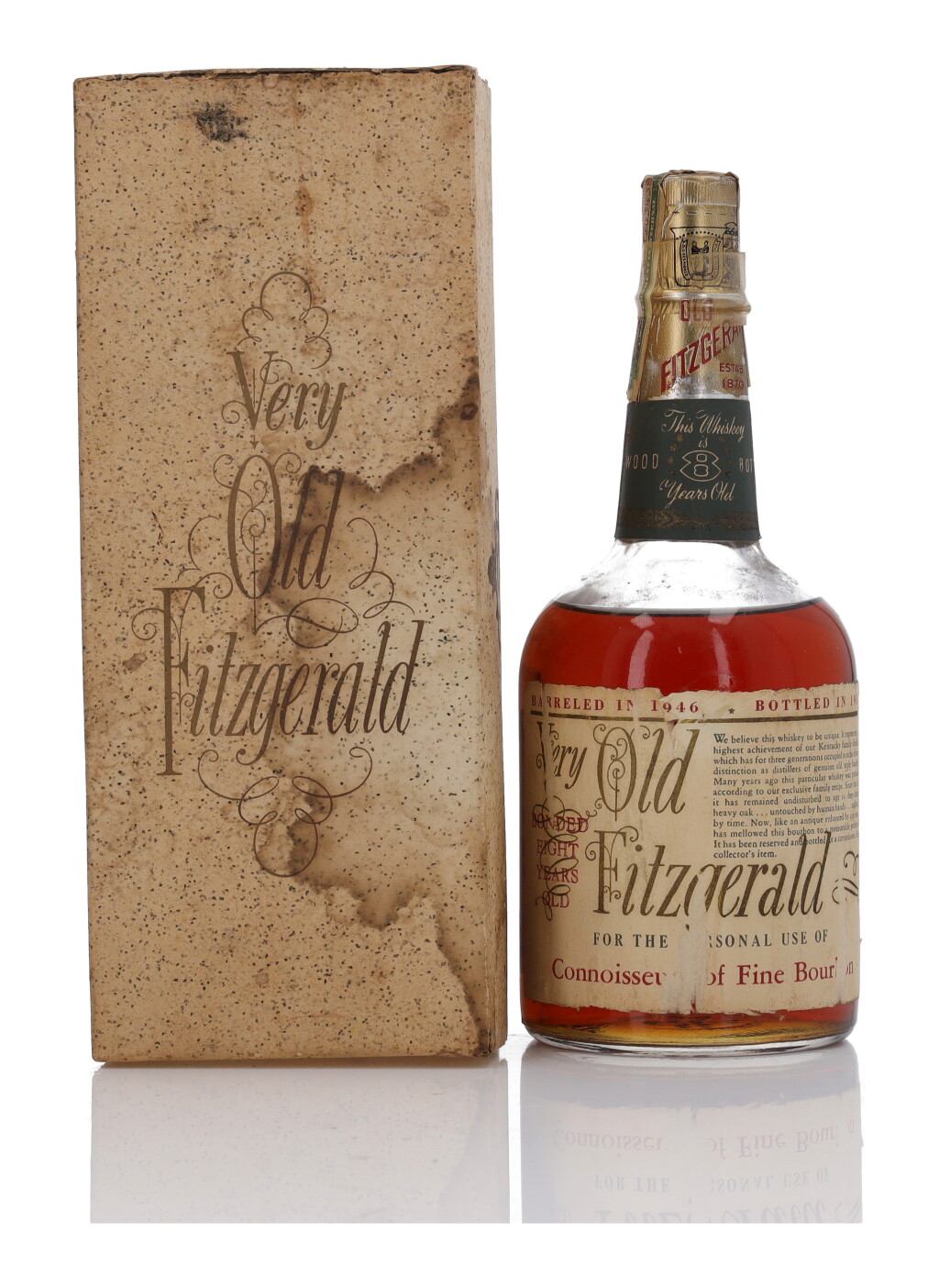 View full screen - View 1 of Lot 1219. Very Old Fitzgerald 8 Year Old Bottled In Bond 100 Proof 1945 (1 Bottle 4/5 Quart).