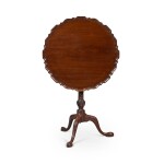 A George III Mahogany Scalloped-Top Tilt-Top Tea Table, circa 1785