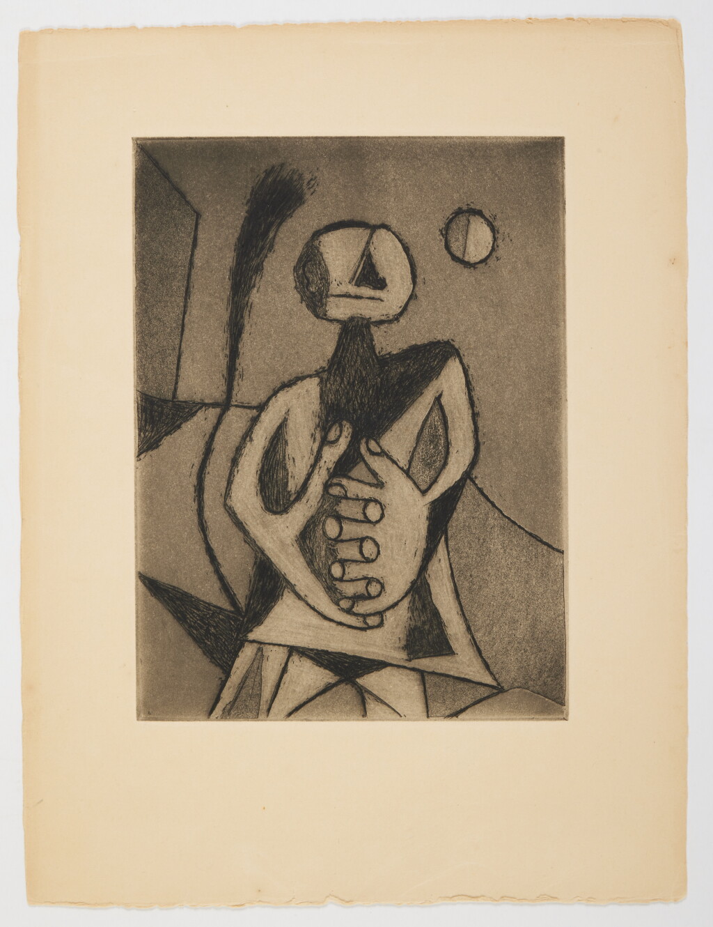 View full screen - View 1 of Lot 1226. Hombre contemplando la luna.