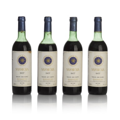 View full screen - View 1 of Lot 525. Sassicaia 1977 Tenuta San Guido (4 BT).